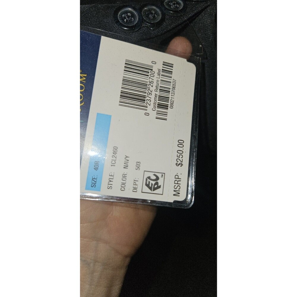 Club Room Men's Microsuede Sport Coat Blazer Blue 40R 🔥🔥 - Picture 3 of 8